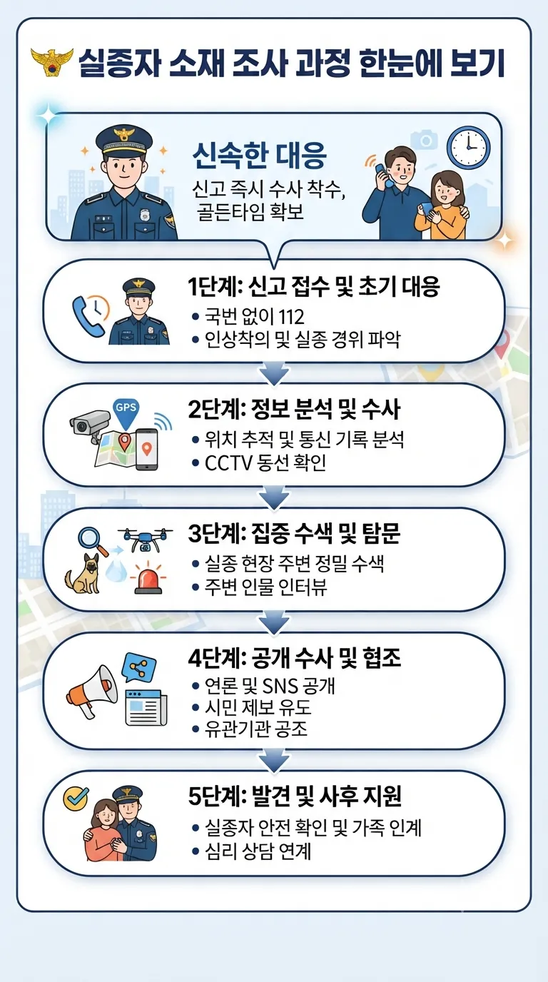 치매노인실종 발생 시 CCTV와 위치기록 확인 절차