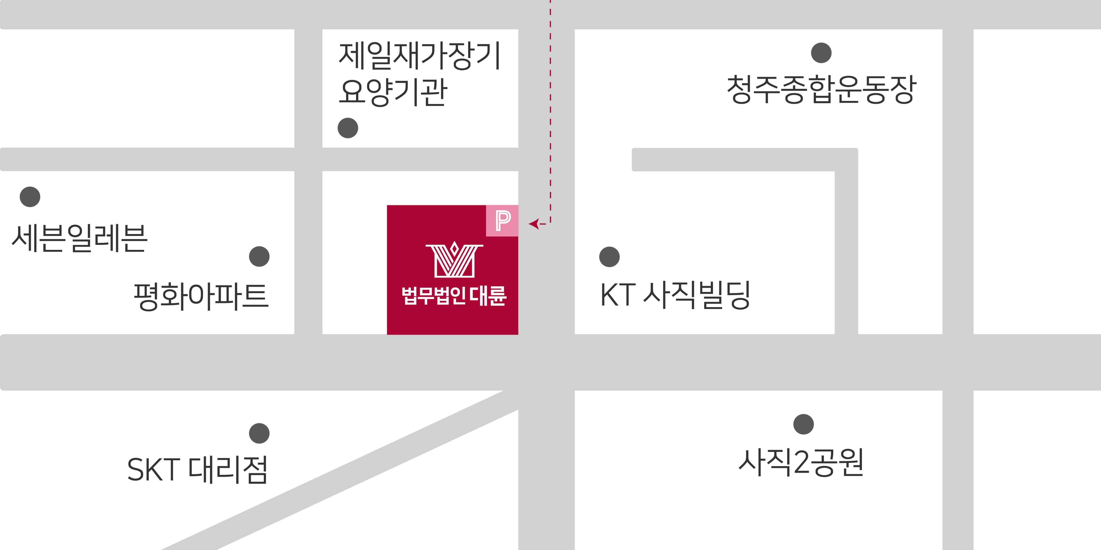 청주 사무소 약도