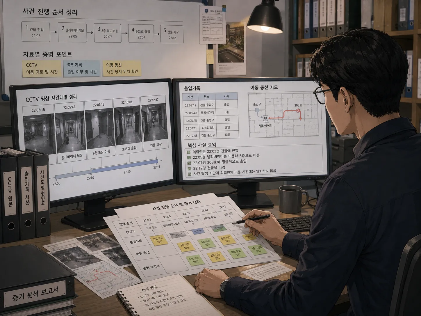 강제추행 사건의 대화 기록과 디지털 증거 검토 과정