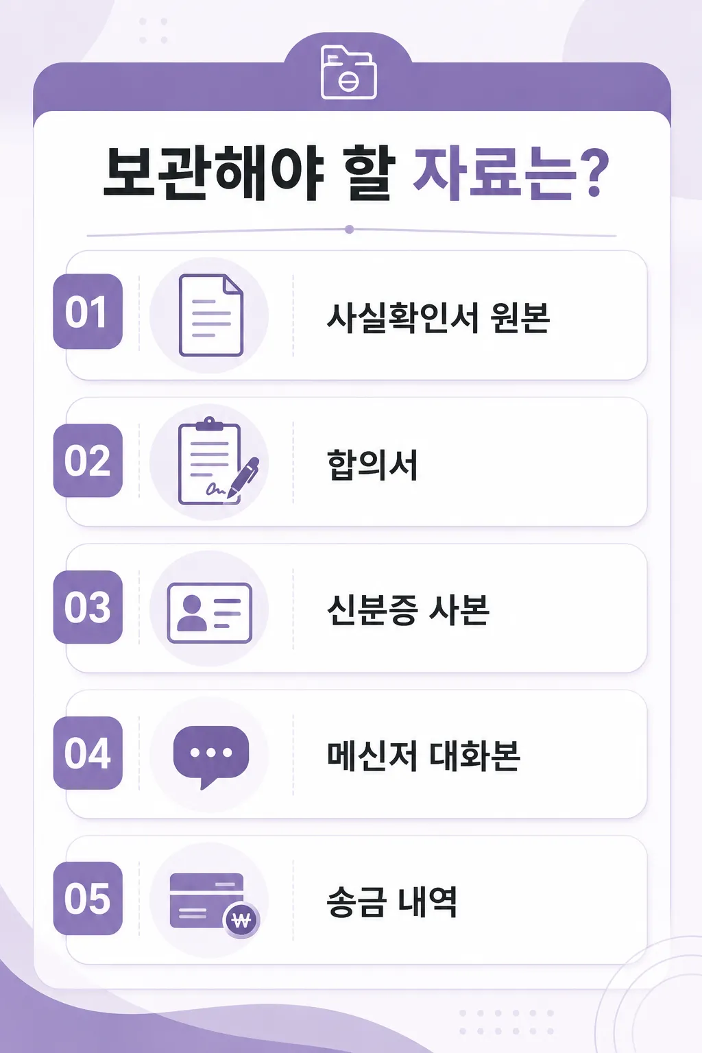 합의서작성 이후 보관해야 할 자료와 활용 방법