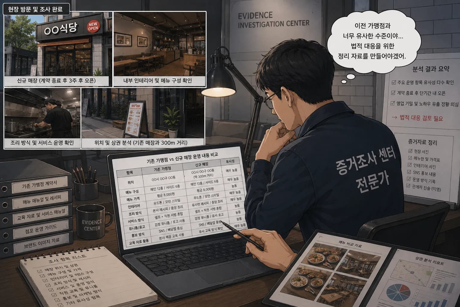경업금지의무 사건의 사실관계를 입증하는 포렌식 절차