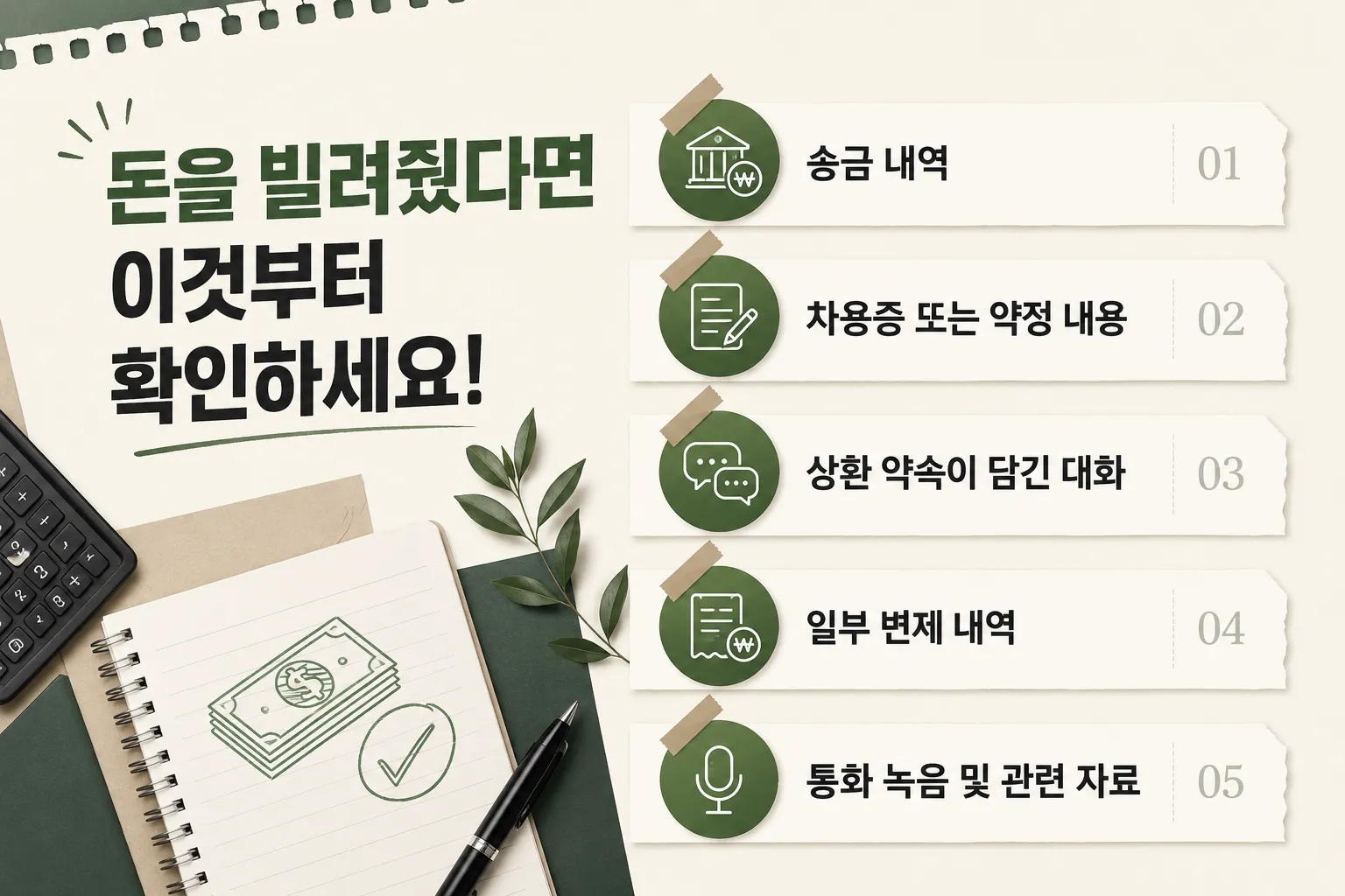 대여금반환청구소송에 활용되는 계좌이체와 대화 기록 분석