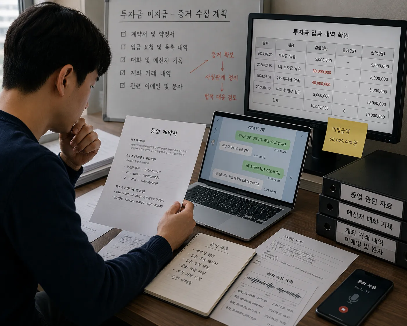 동업계약해지 분쟁에 활용되는 대화와 계약 기록 분석
