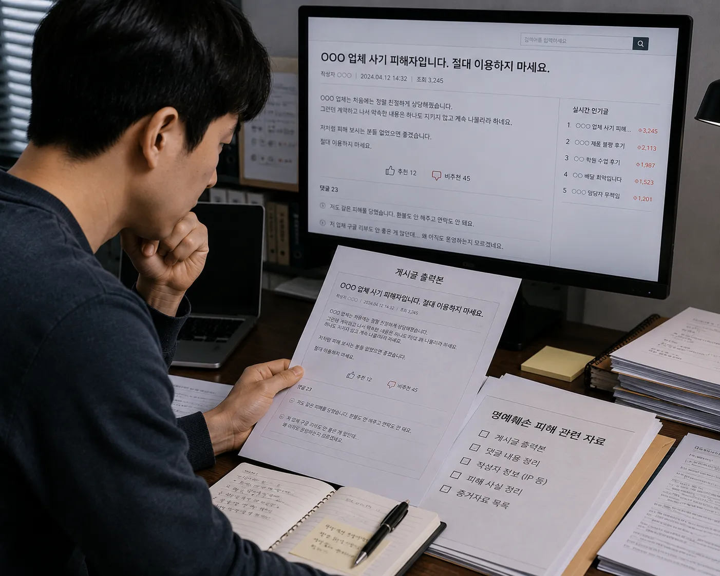 사이버명예훼손 게시글의 작성자 확인을 위한 분석 방법